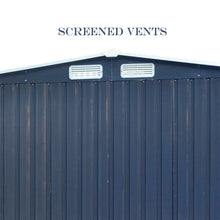 Load image into Gallery viewer, Garden Metal Storage Shed with Log Storage