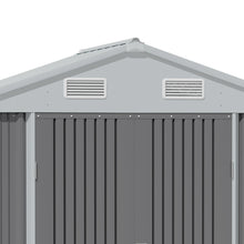 Load image into Gallery viewer, 6x8FT Metal Garden Storage Shed with Lockable Door