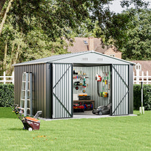 Load image into Gallery viewer, Outdoor Metal Storage Shed with Lockable Door