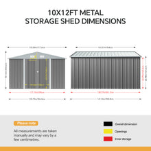 Load image into Gallery viewer, 10x12FT Apex Roof Garden Tool Shed