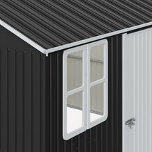 Load image into Gallery viewer, 12x10FT Metal Apex Roof Garden Tool Shed