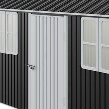 Load image into Gallery viewer, 12x10FT Metal Apex Roof Garden Tool Shed