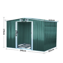 Load image into Gallery viewer, 10x8 FT Large Metal Garden Tool Storage Shed