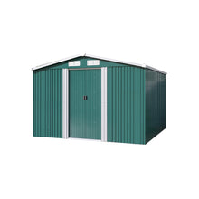 Load image into Gallery viewer, 8x8FT Metal Garden Storage Shed with Sliding Door