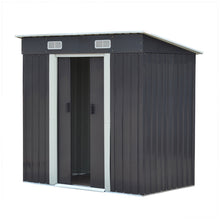 Load image into Gallery viewer, 4x6ft Metal Garden Storage Shed with Sliding Door
