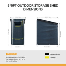 Load image into Gallery viewer, Dark Grey Flat Roof Storage Shelter