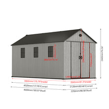 Load image into Gallery viewer, 8x16 FT Storage Shed with Base & Lock