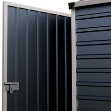 Load image into Gallery viewer, 6x8 FT Metal Apex Roof Garden Tool Storage Shed