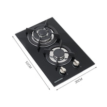 Load image into Gallery viewer, Black Tempered Glass 2/4-Burner Gas Cooktop Gas Cooktops Living and Home