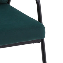Load image into Gallery viewer, Green Upholstered Rattan Back Armchair with Metal Legs Lounge Chairs Living and Home