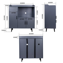 Load image into Gallery viewer, 90cm W Contemporary White/Grey Home Sideboard Cabinet with Storage Indoor Cabinets Living and Home