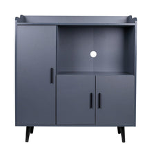 Load image into Gallery viewer, 90cm W Contemporary White/Grey Home Sideboard Cabinet with Storage Indoor Cabinets Living and Home