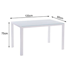 Load image into Gallery viewer, Stylish Tempered Glass Dining Table and Chair Set Living and Home