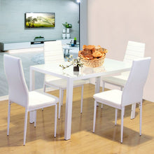 Load image into Gallery viewer, Stylish Tempered Glass Dining Table and Chair Set Living and Home