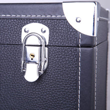 Load image into Gallery viewer, 2 Drawers Portable Lockable Cosmetic Makeup Travel Case Black/Purple Makeup Organizers Living and Home