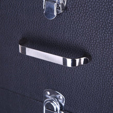 Load image into Gallery viewer, 2 Drawers Portable Lockable Cosmetic Makeup Travel Case Black/Purple Makeup Organizers Living and Home