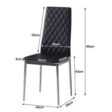 Load image into Gallery viewer, PVC High Back Modern Dining Chairs Set of 2 Living and Home