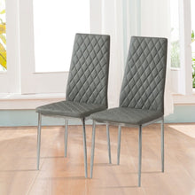Load image into Gallery viewer, PVC High Back Modern Dining Chairs Set of 2 Living and Home