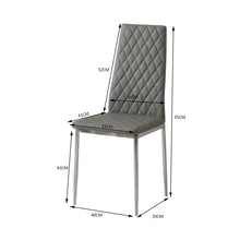 Load image into Gallery viewer, PVC High Back Modern Dining Chairs Set of 2 Living and Home