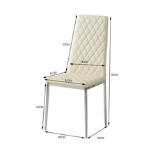 Load image into Gallery viewer, PVC High Back Modern Dining Chairs Set of 2 Living and Home