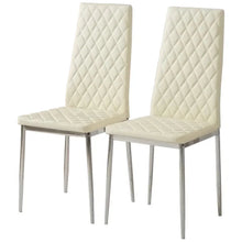 Load image into Gallery viewer, PVC High Back Modern Dining Chairs Set of 2 Living and Home