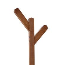 Load image into Gallery viewer, Bamboo Garment Hat Rack with Wheels