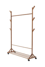 Load image into Gallery viewer, Bamboo Garment Hat Rack with Wheels Living and Home