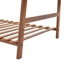 Load image into Gallery viewer, Trapezoid Bamboo Garment Rack with Tiered Storage Shelves
