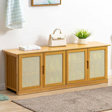 Load image into Gallery viewer, Wooden Entryway Storage Shoe Cabinet Shoe Bench