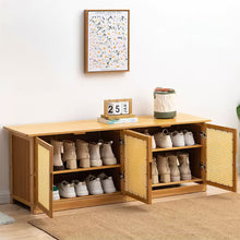 Load image into Gallery viewer, Wooden Entryway Storage Shoe Cabinet Shoe Bench