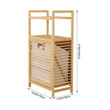 Load image into Gallery viewer, Freestanding Bamboo Laundry Hamper