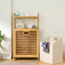 Load image into Gallery viewer, Freestanding Bamboo Laundry Hamper