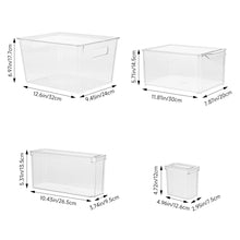 Load image into Gallery viewer, Stackable Clear Fridge Organisers Storage Boxes