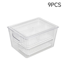 Load image into Gallery viewer, Stackable Clear Fridge Organisers Storage Boxes