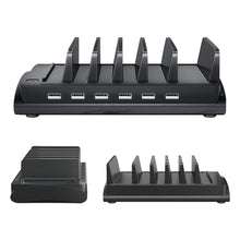 Load image into Gallery viewer, 60W 6-Port USB Charging Station for All Devices with 6 Cables