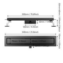Load image into Gallery viewer, 50cm Length 2-in-1 Siphonic Linear Shower Drain