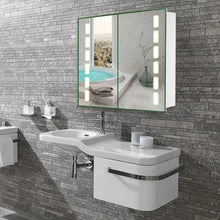 Load image into Gallery viewer, 65cm Wide Bluetooth LED Mirror Cabinet for Bathroom Bathroom Mirror Cabinets Living and Home