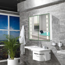 Load image into Gallery viewer, 65cm Wide Bluetooth LED Mirror Cabinet for Bathroom Bathroom Mirror Cabinets Living and Home