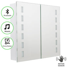 Load image into Gallery viewer, 65cm Wide Bluetooth LED Mirror Cabinet for Bathroom Bathroom Mirror Cabinets Living and Home