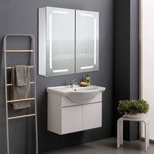 Load image into Gallery viewer, Double Door Smart LED Bathroom Mirror Cabinet with Anti Fog Bathroom Mirror Cabinets Living and Home