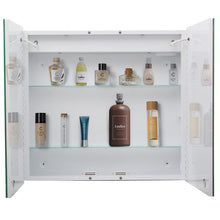 Load image into Gallery viewer, Double Door Smart LED Bathroom Mirror Cabinet with Anti Fog Bathroom Mirror Cabinets Living and Home