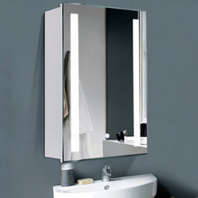 Load image into Gallery viewer, 80cm Height LED Bathroom Mirror Cabinet with Shelves Socket Bathroom Mirror Cabinets Living and Home