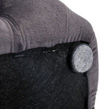 Load image into Gallery viewer, 100cm Wide Grey Square Velvet Tufted Cocktail Footstool Footstools Living and Home