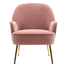 Load image into Gallery viewer, Leisure Velvet Armchair with Gold-plated Metal Legs Other Occasional Chairs Living and Home