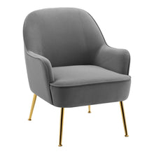 Load image into Gallery viewer, Leisure Velvet Armchair with Gold-plated Metal Legs Other Occasional Chairs Living and Home