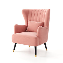 Load image into Gallery viewer, Velvet Wingback Armchair With Cushion Wingback Chairs Living and Home