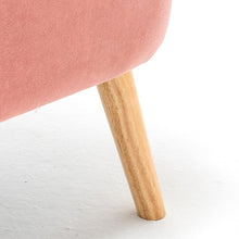 Load image into Gallery viewer, Occasion Frosted Velvet Wingback Armchair and Footstool Wingback Chairs Living and Home