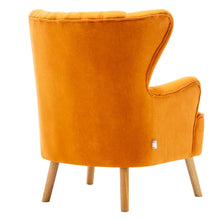 Load image into Gallery viewer, Occasion Frosted Velvet Wingback Armchair and Footstool Wingback Chairs Living and Home