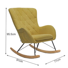 Load image into Gallery viewer, Linen Cushion Rocking Chair Living and Home