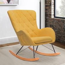 Load image into Gallery viewer, Linen Cushion Rocking Chair Living and Home